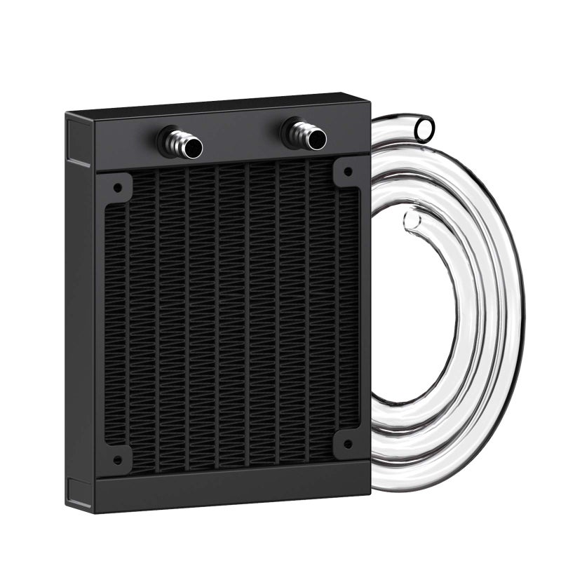Clyxgs Water Cooling Radiator, 8 Pipe Aluminum Heat Exchanger Radiator with Tube for PC CPU Computer Water Cool System DC12V 80mm - Image 1